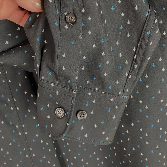 Perry Ellis Mens Button Down Shirt Mini Arrow Print Stretch Size XLT - Picture 5 of 6